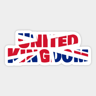 United Kingdom Flag Text Logo Sticker